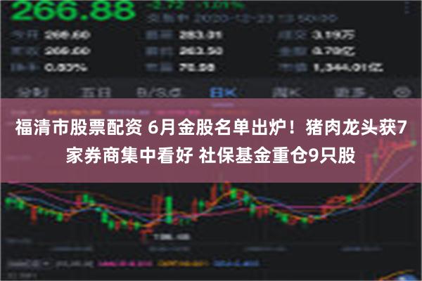 福清市股票配资 6月金股名单出炉！猪肉龙头获7家券商集中看好 社保基金重仓9只股