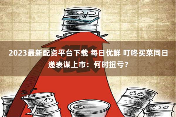 2023最新配资平台下载 每日优鲜 叮咚买菜同日递表谋上市：何时扭亏？