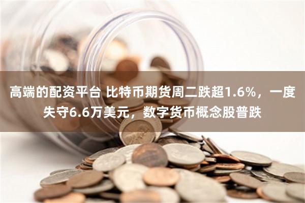 高端的配资平台 比特币期货周二跌超1.6%，一度失守6.6万美元，数字货币概念股普跌