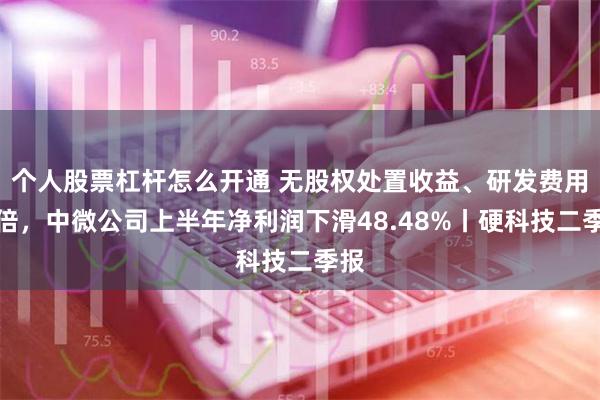 个人股票杠杆怎么开通 无股权处置收益、研发费用翻倍，中微公司上半年净利润下滑48.48%丨硬科技二季报