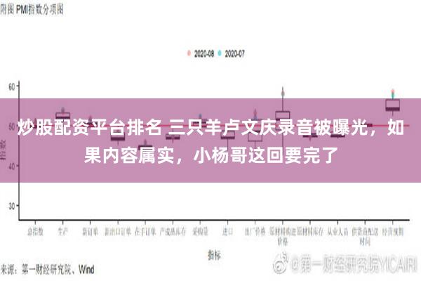 炒股配资平台排名 三只羊卢文庆录音被曝光，如果内容属实，小杨哥这回要完了