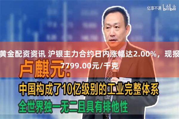 黄金配资资讯 沪银主力合约日内涨幅达2.00%，现报7799.00元/千克